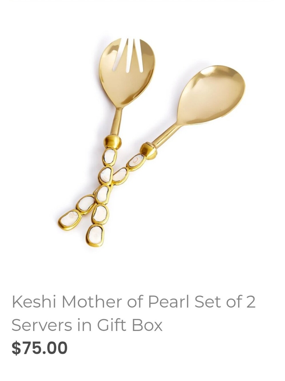 Keshi Mother Of Pearl Serving Set